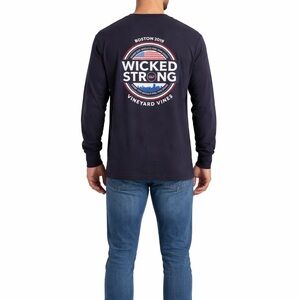 Vineyard Vines Boston Marathon Navy Blue Long-Sleeve Shirt Size Small